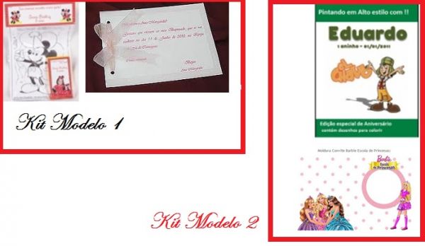 Kit Infantil - 30 unid de cada item do kit (valor + frete)